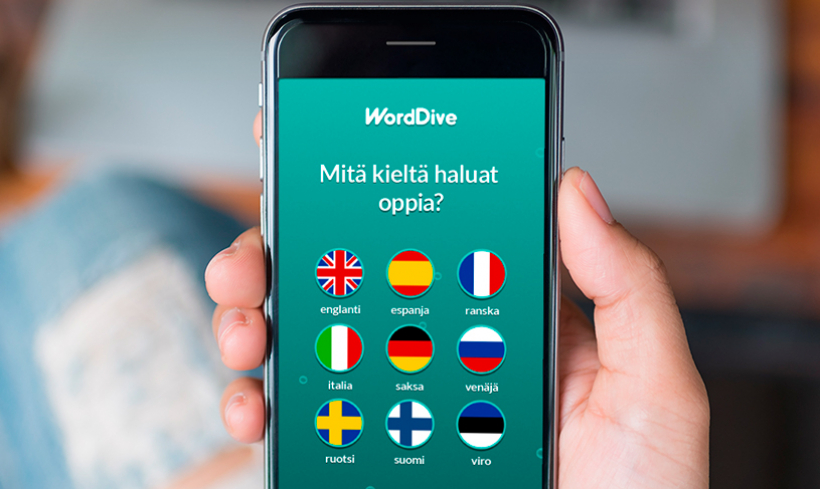 WordDive kielikurssit YTK-Yhdistys jäsenetu helppo tapa oppia mobiili